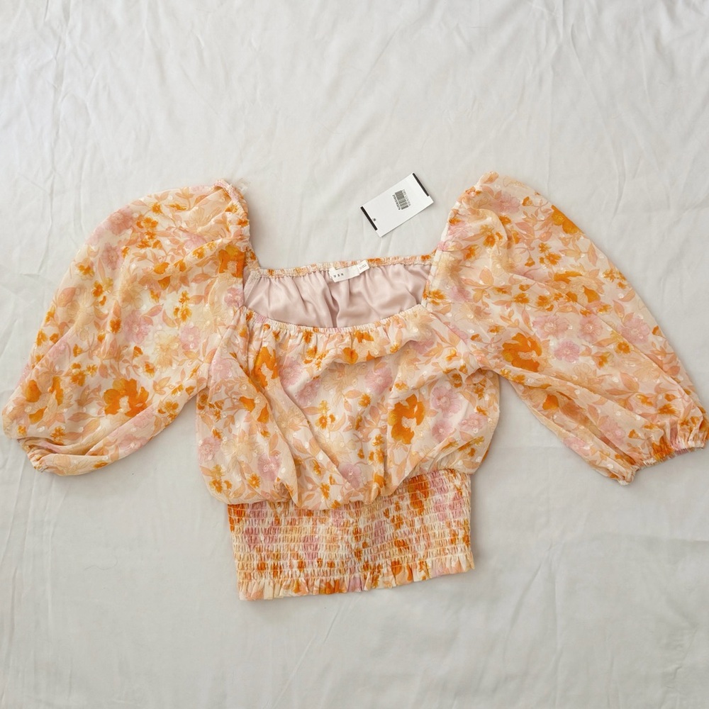Dry Goods Pink and Orange Floral Top